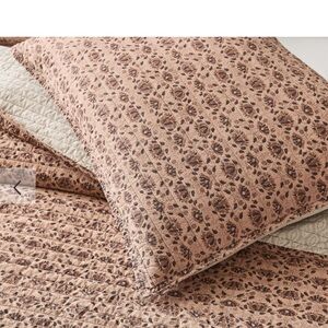 West Elm Floral Brown Pillow Set